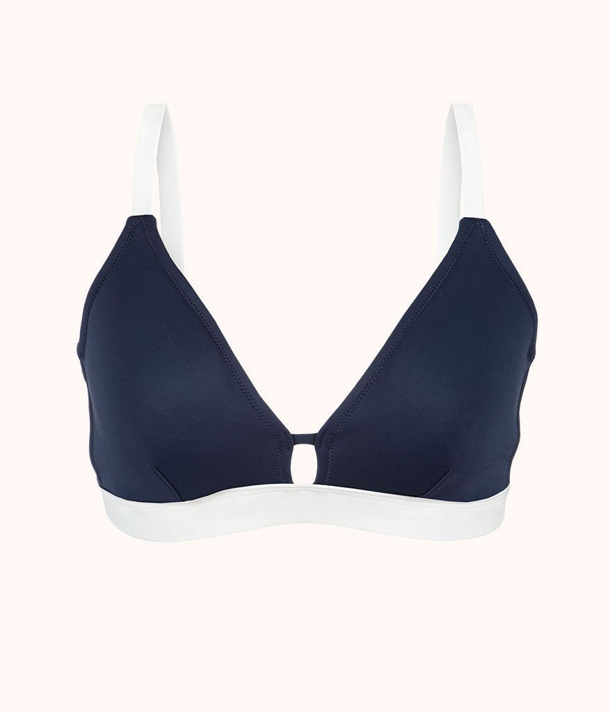 The Swim Busty Bralette | Navy x White