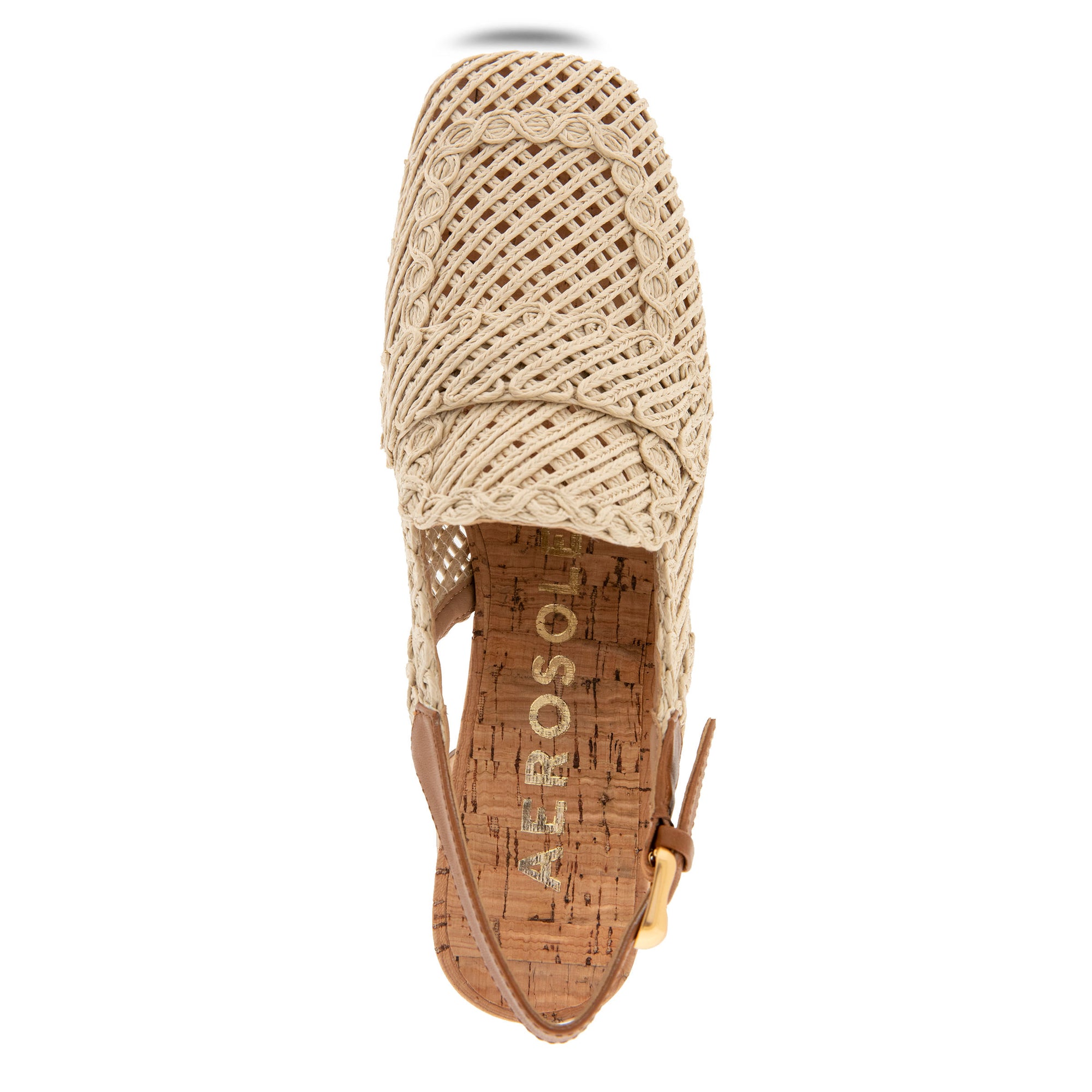 Santina Dress Platform | Natural Embroidered Raffia