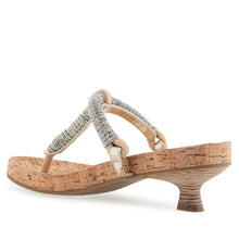 Crystal Sandal Dress Kitten Heel | Crystal/Champagne