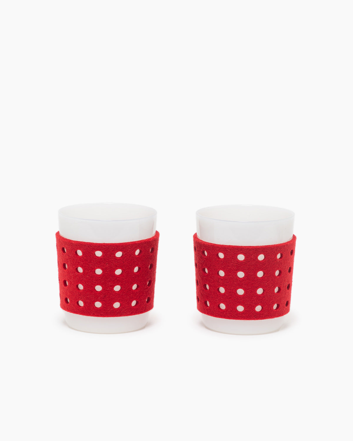 2 Pack | Glas Merino Wool Large Perforated Sleeve | Red