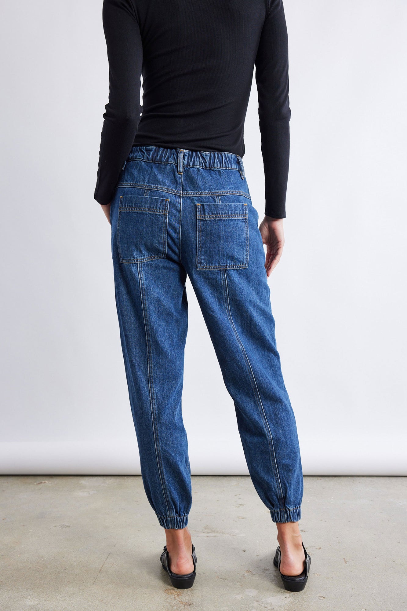 Relaxed Light Denim Joggers | Heirloom Blue