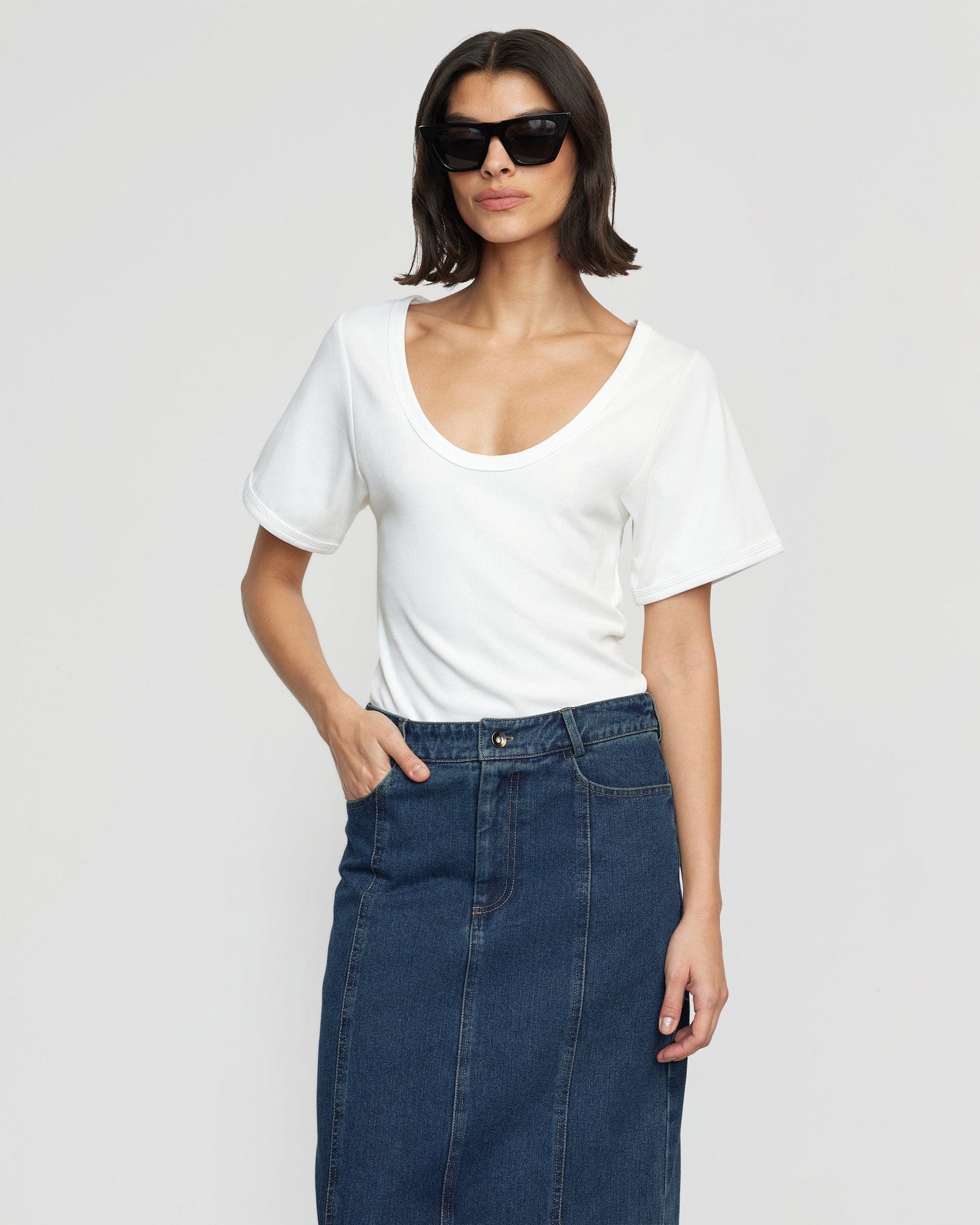 Riley Denim Maxi Skirt | Indigo