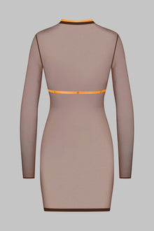 Dress with harness - Corps à Corps | Brown