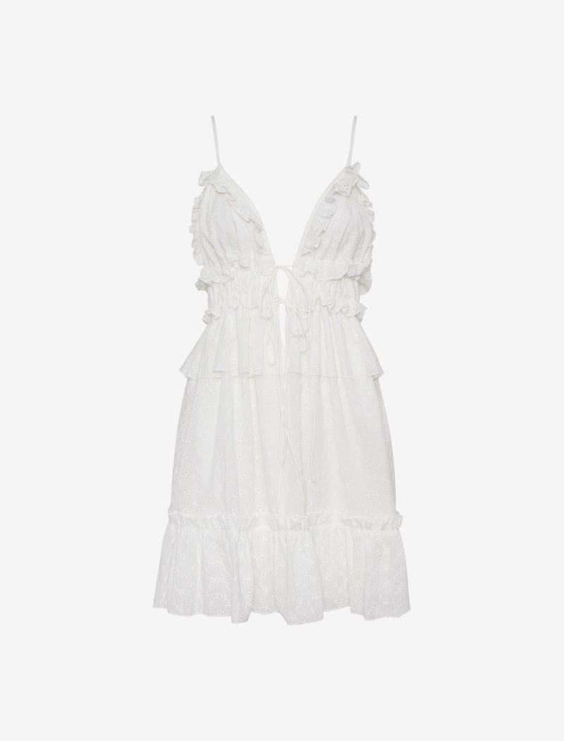 Rosie Mini Dress | White Eyelet - Mini Dress