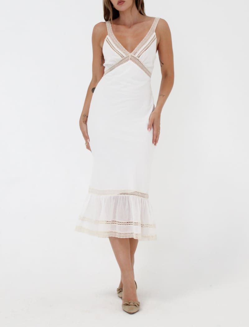 Rosita Midi Dress | White - Midi Dress