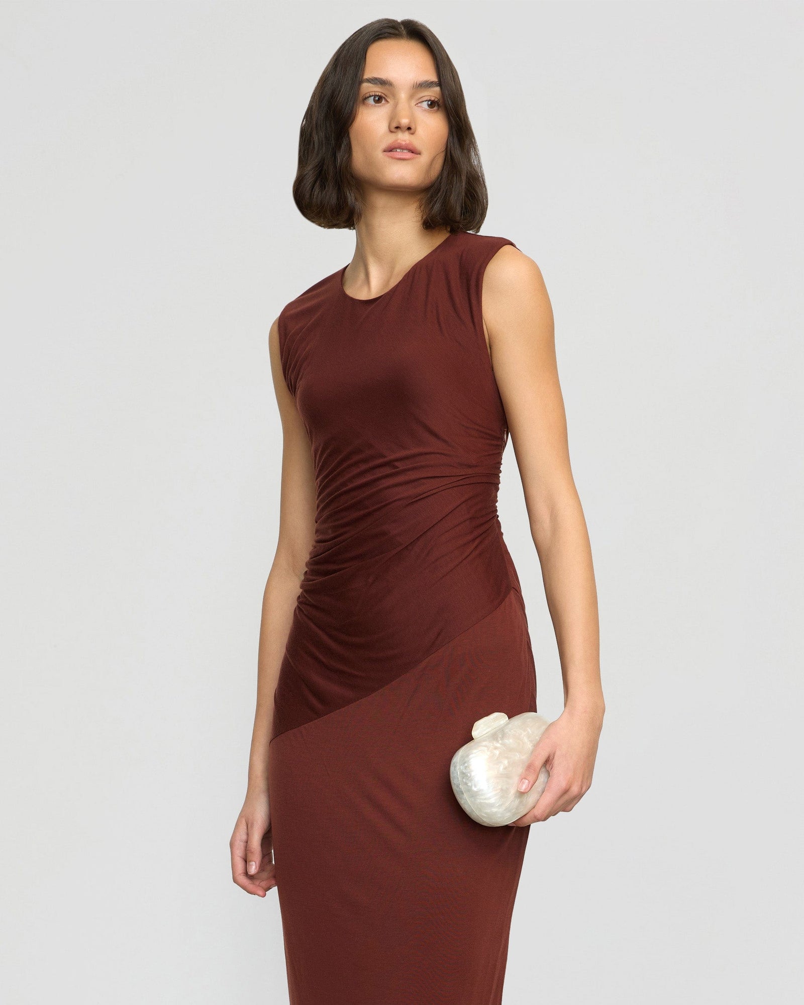 Rowena Twisted Tencel Jersey Dress | Auburn