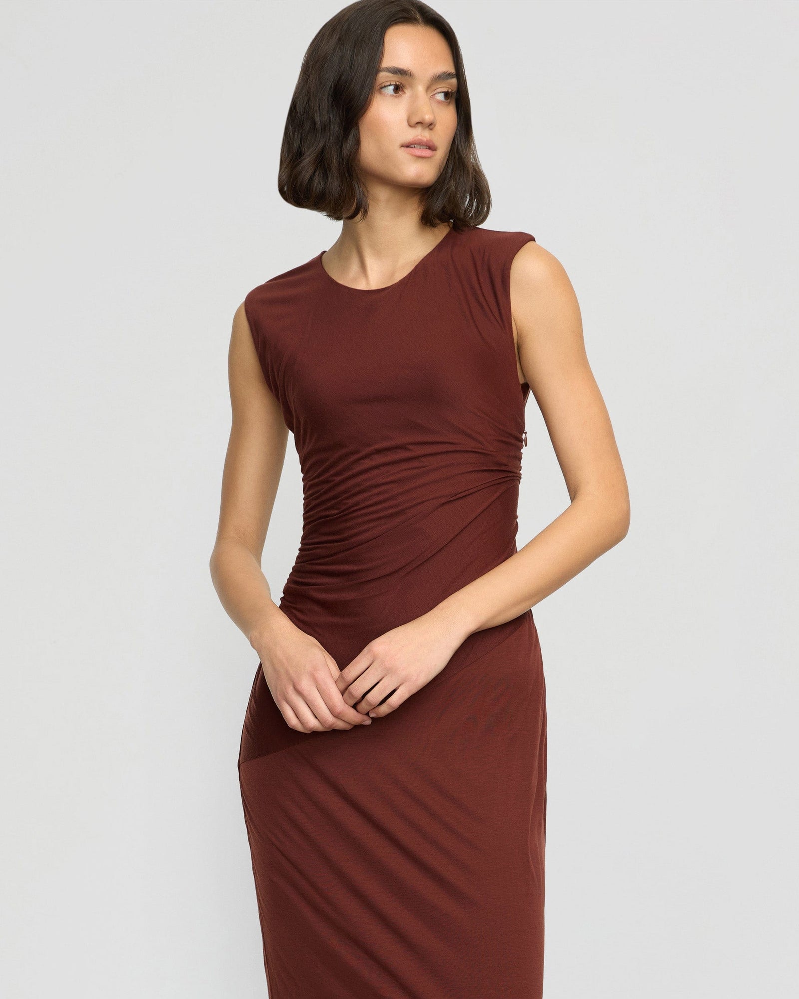 Rowena Twisted Tencel Jersey Dress | Auburn