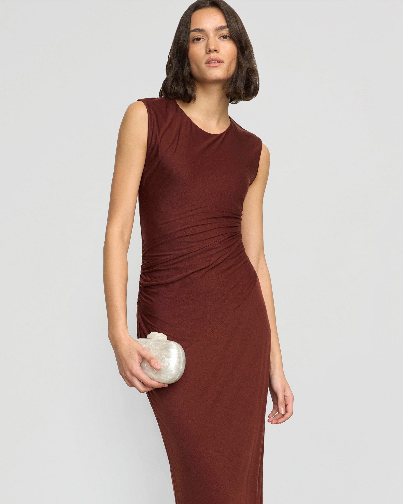 Rowena Twisted Tencel Jersey Dress | Auburn