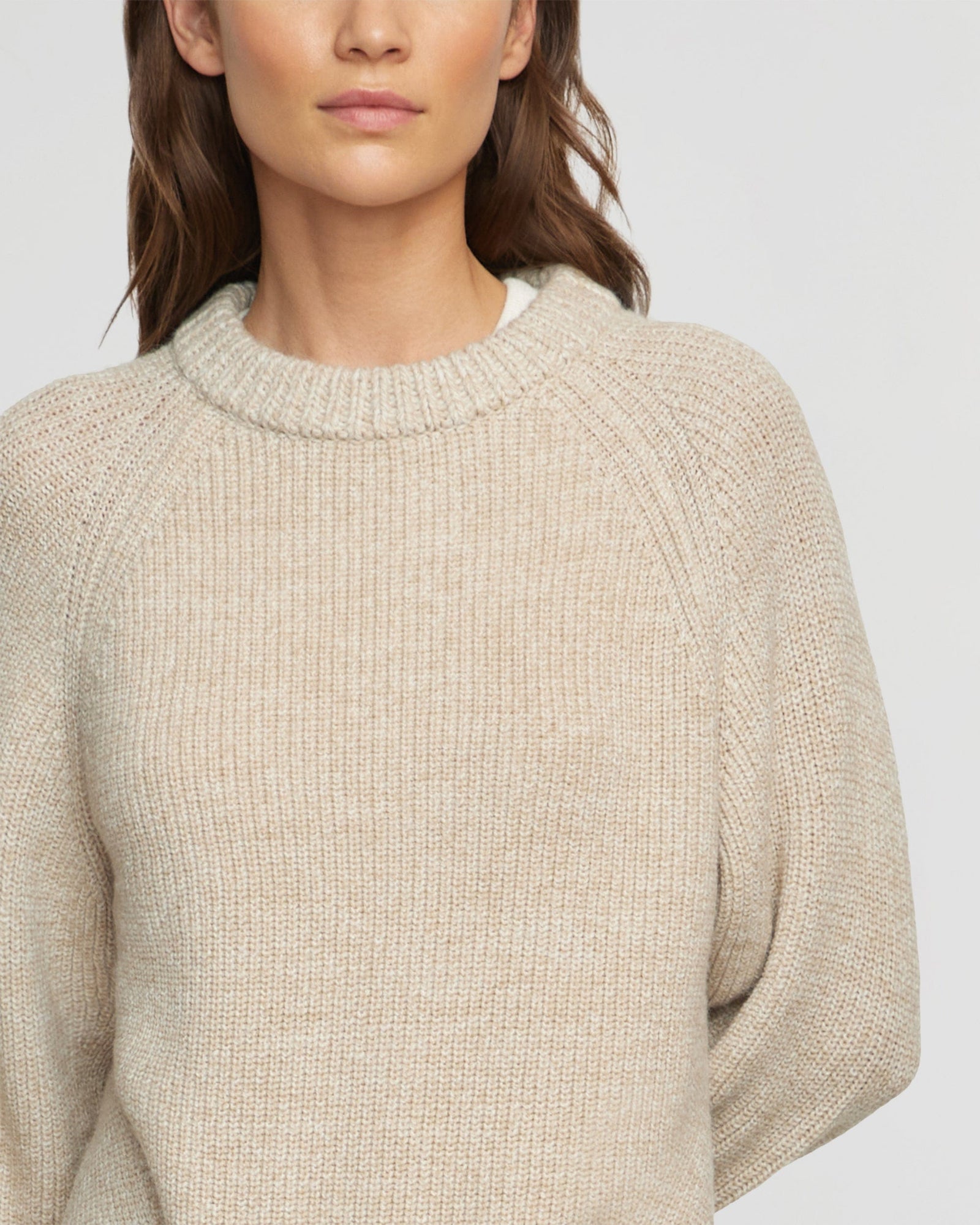Roya Marled Boyfriend Sweater | Oatmeal