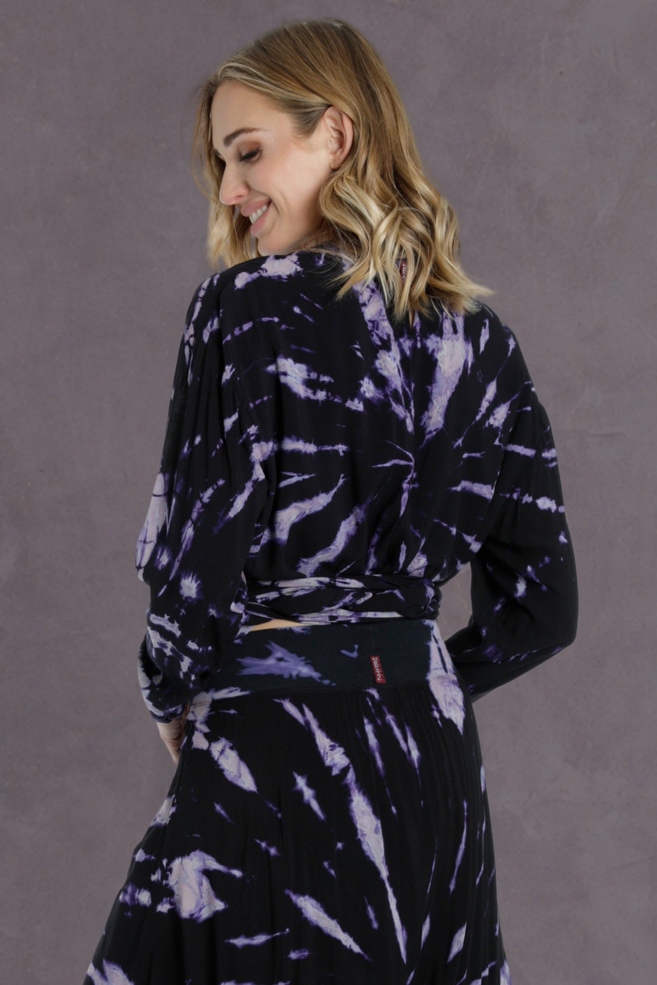 Women | Wrap Around Blouse | Acid Spiral Wash 2