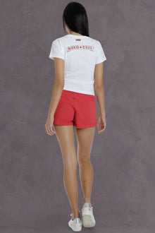 Women | Vintage Boxer Sweatshort | Ruby