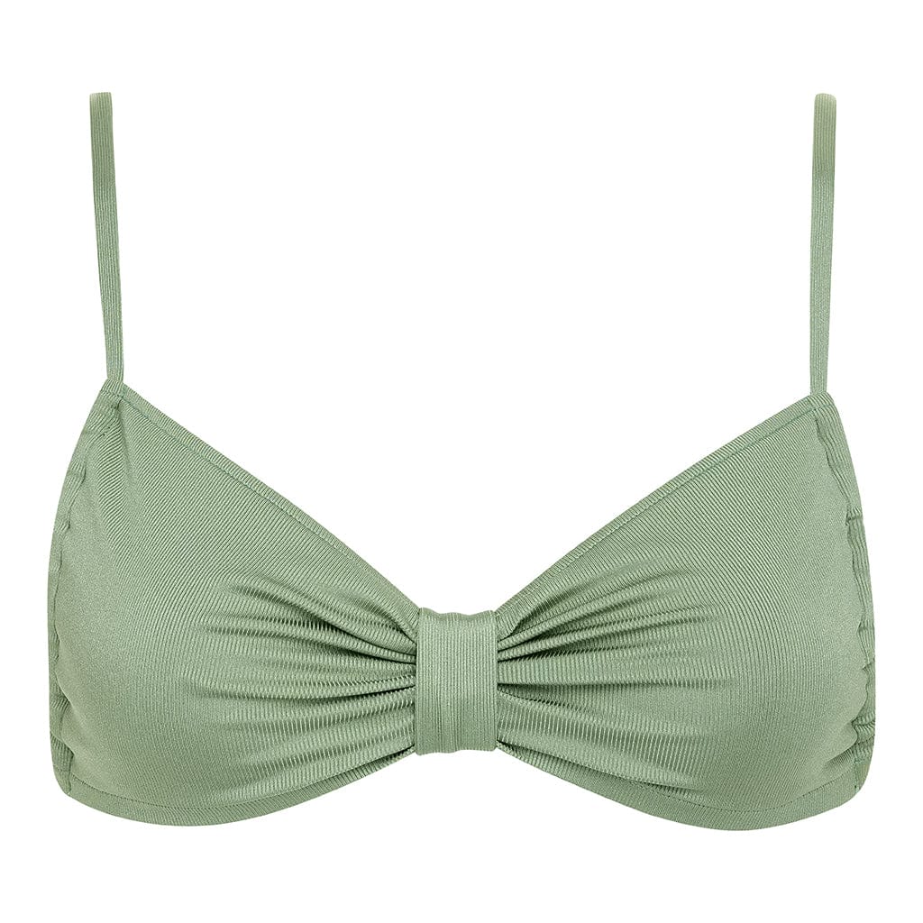 Devin Bikini Top | Sage Green Rib