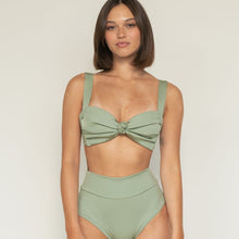 Full Coverage High Rise Bikini Bottom | Sage Green Rib