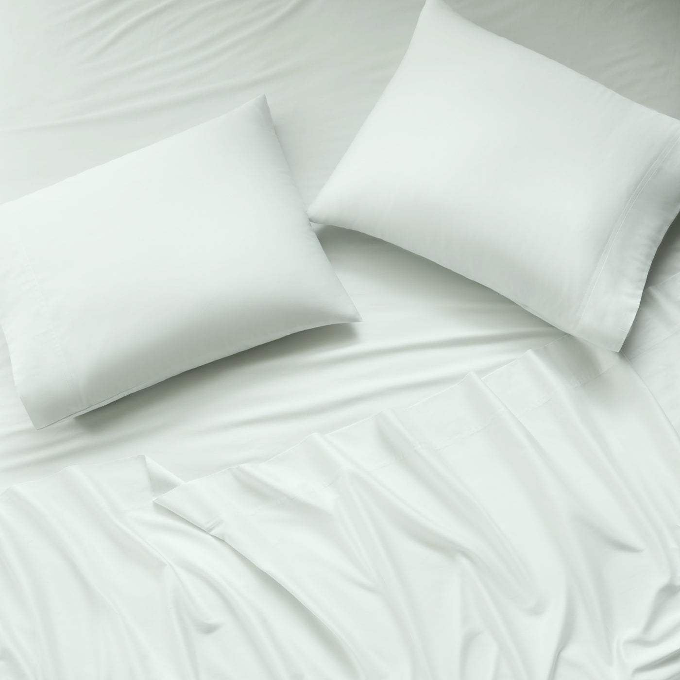 Soiree Sateen Pillowcase Set | Standard | Light Green