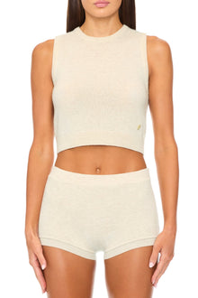 SAWYER CASHMERE TOP OATMEAL TOPS ETERNE 