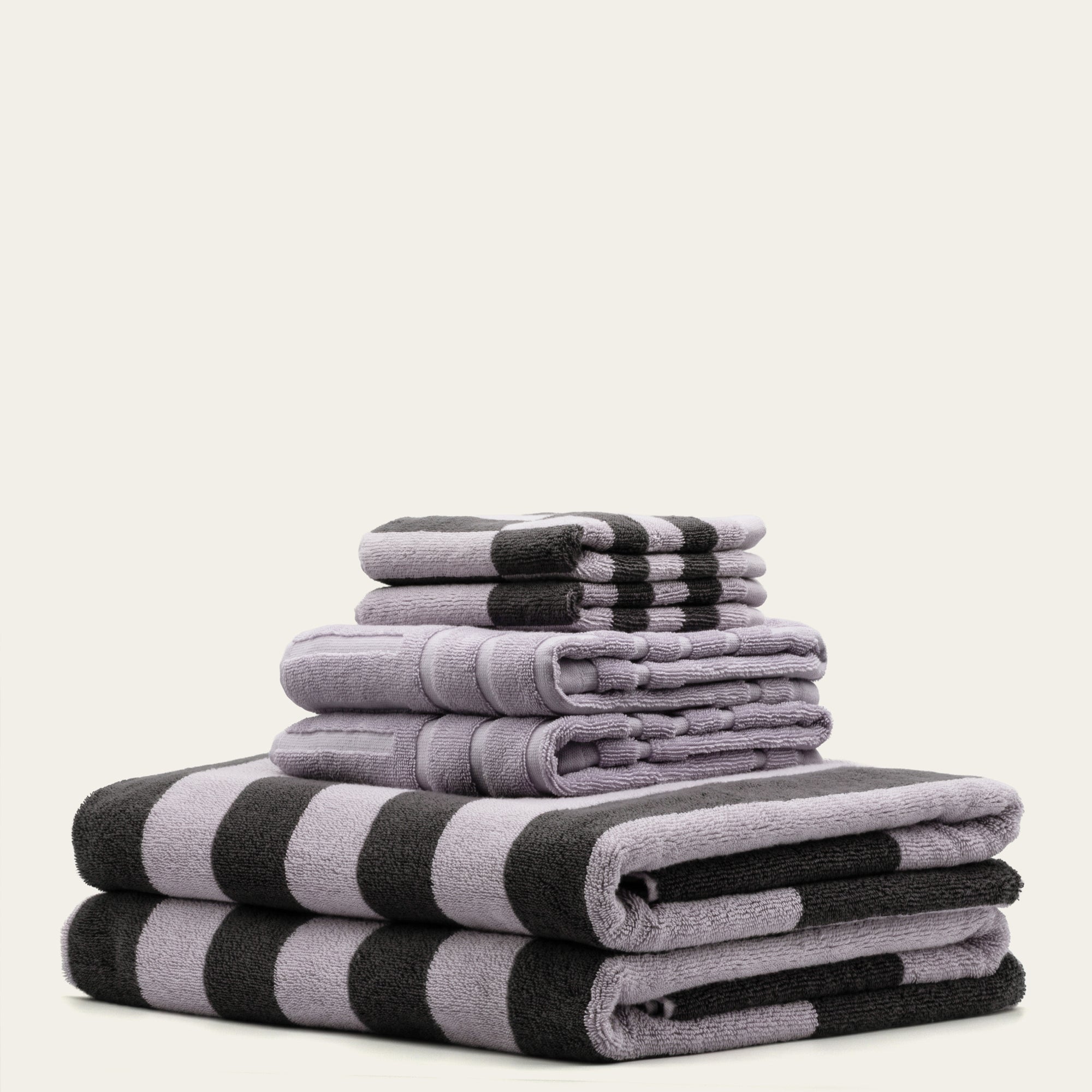 Shadmoor Australian Cotton Towels | Lilac/Charcoal