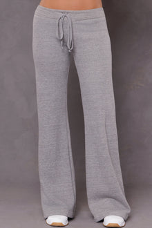 Women | Sherpa Drawstring Flare Sweatpant | Heather Gray