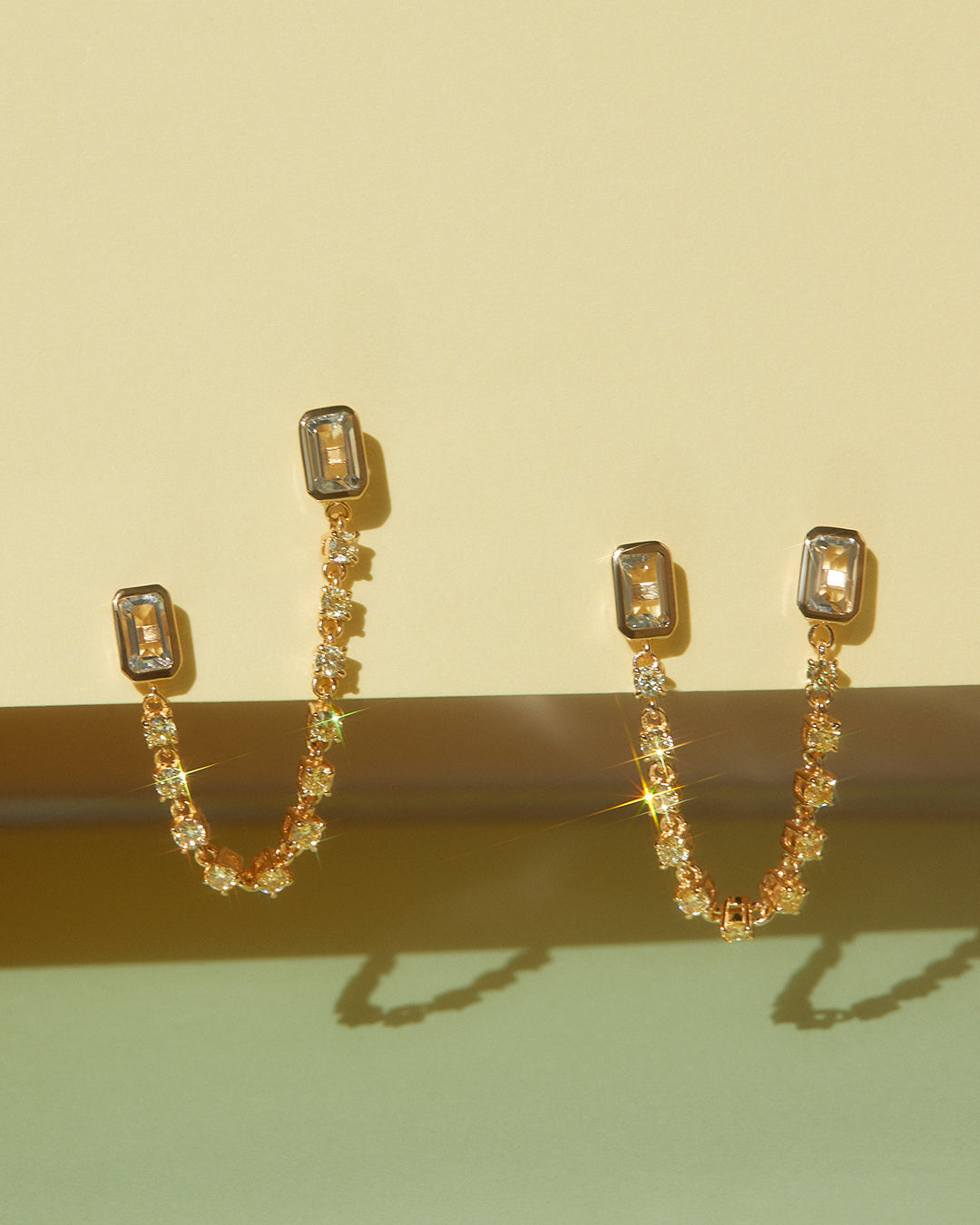 The Green Amethyst Estelle Studs | Gold Vermeil Plated Sterling Silver