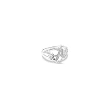 The Cutout Flower Heart Letter Ring | Sterling Silver | Size 6