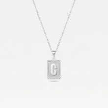 The Block Embossed Initial Pendant Necklace | Gold Vermeil