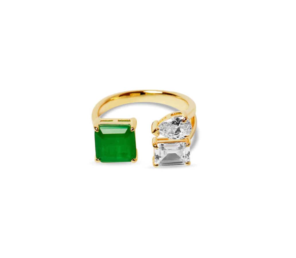 The Avery Emerald Pear Ring | Gold