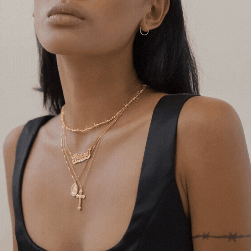 The Barb Wire Choker Danielle Guizio X The M Jewelers | Gold