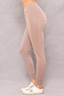 Women | Slash Racing Stripe Inset Jogger | Woodsmoke