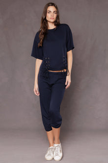 Women | Baby Fleece Basic Pull-On OG Crop Sweatpant | Past Midnight