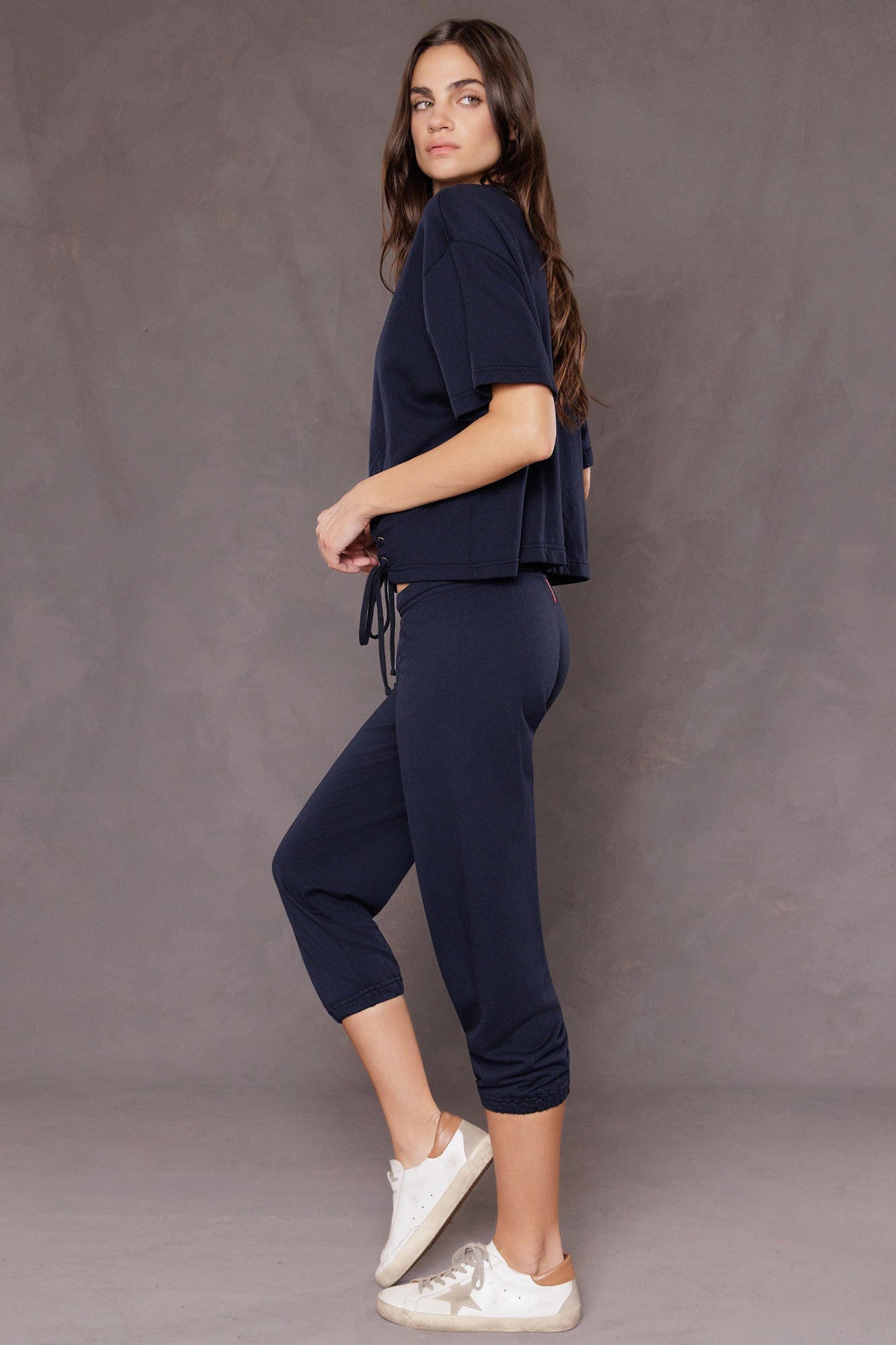 Women | Baby Fleece Basic Pull-On OG Crop Sweatpant | Past Midnight