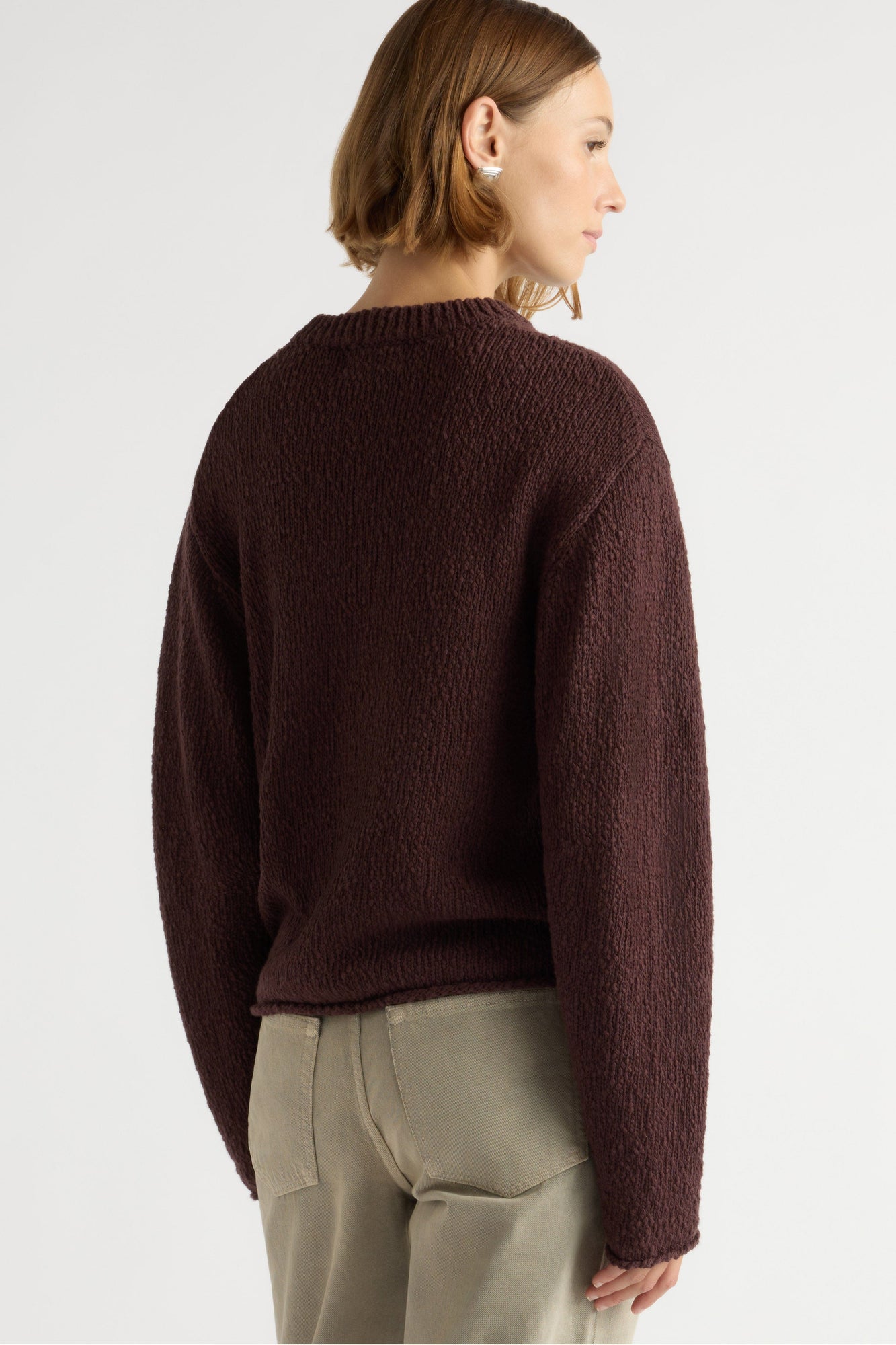 Mali | Sonya Textured Organic Cotton Sweater in Size Small