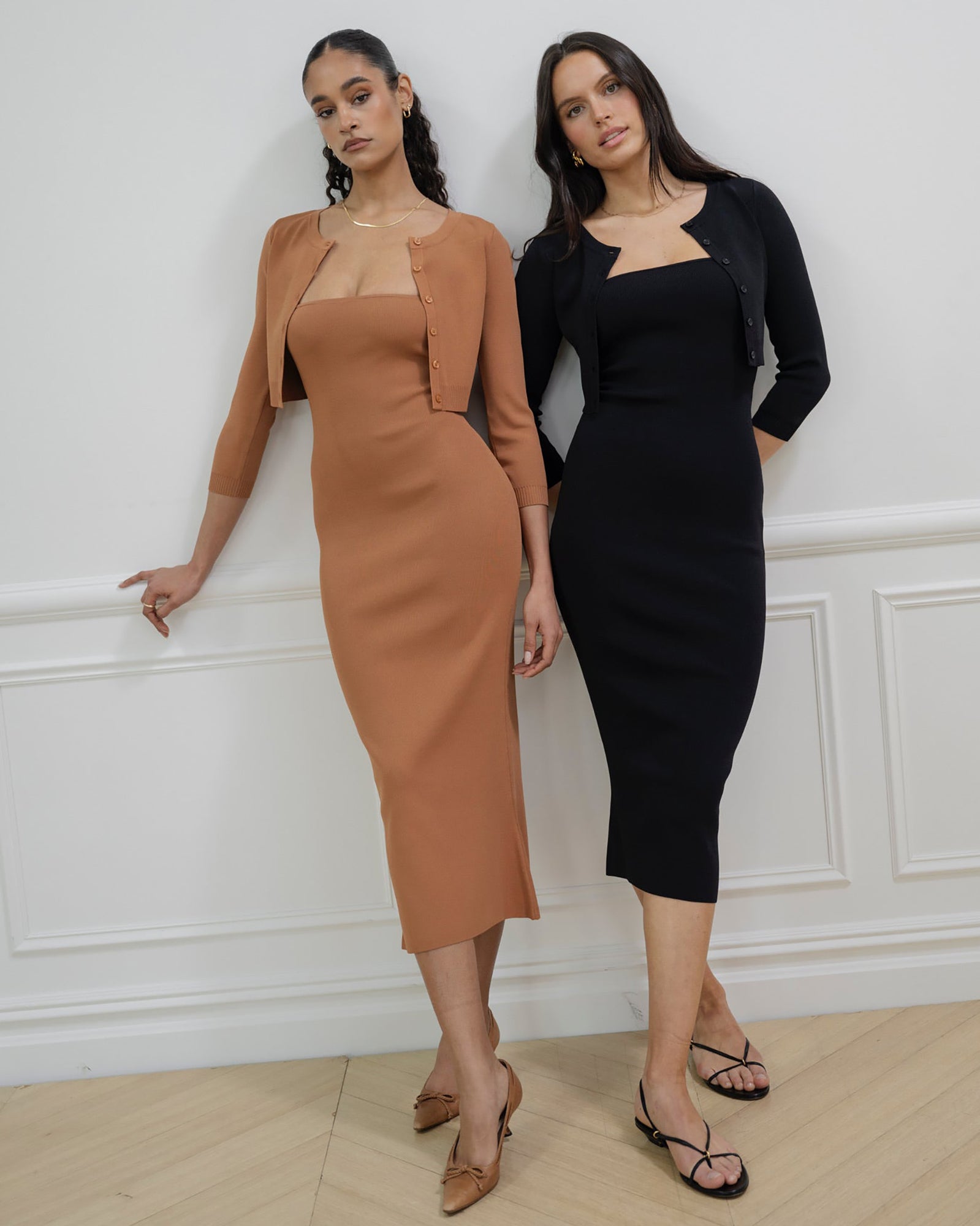 Bodycon Midi Dress | Black