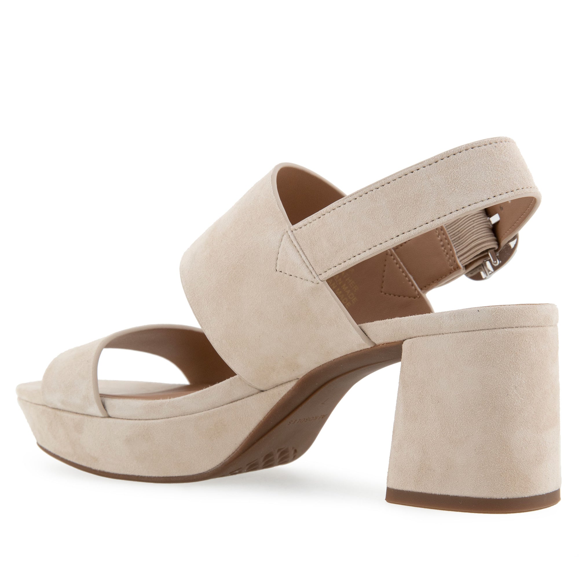 Camera Sandal Platform | Stone Suede