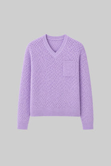 Lacey Pointelle Pullover | Iris
