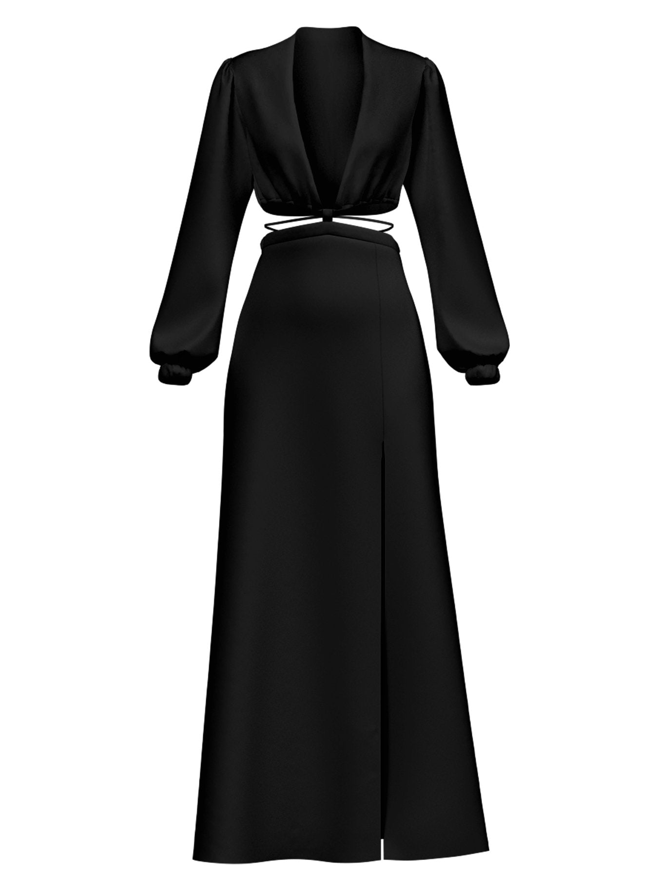 Sustainable Amal Dress | Solid Noir