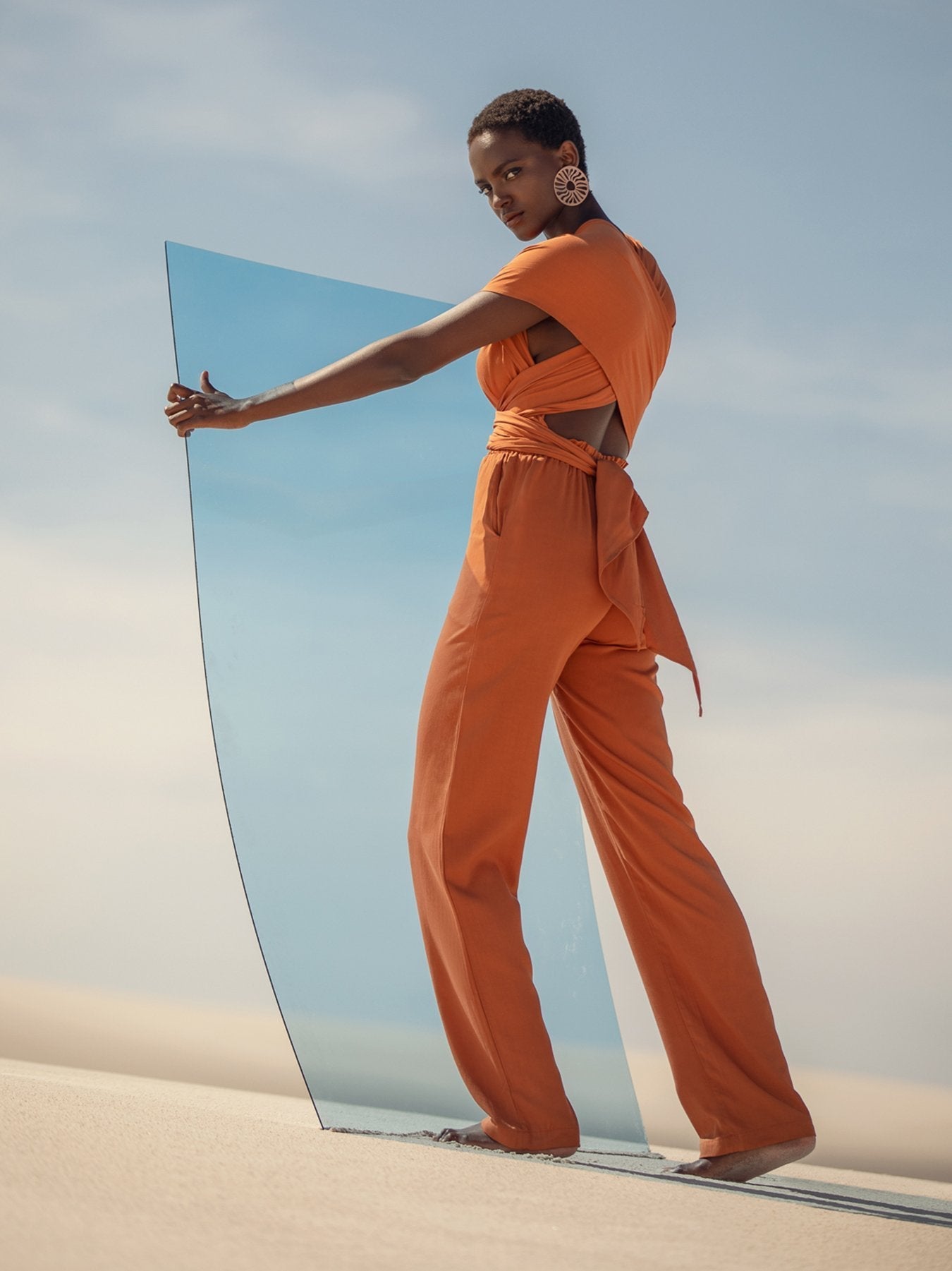 Sustainable UMY Jumpsuit - Solid Rust - diarrablu
