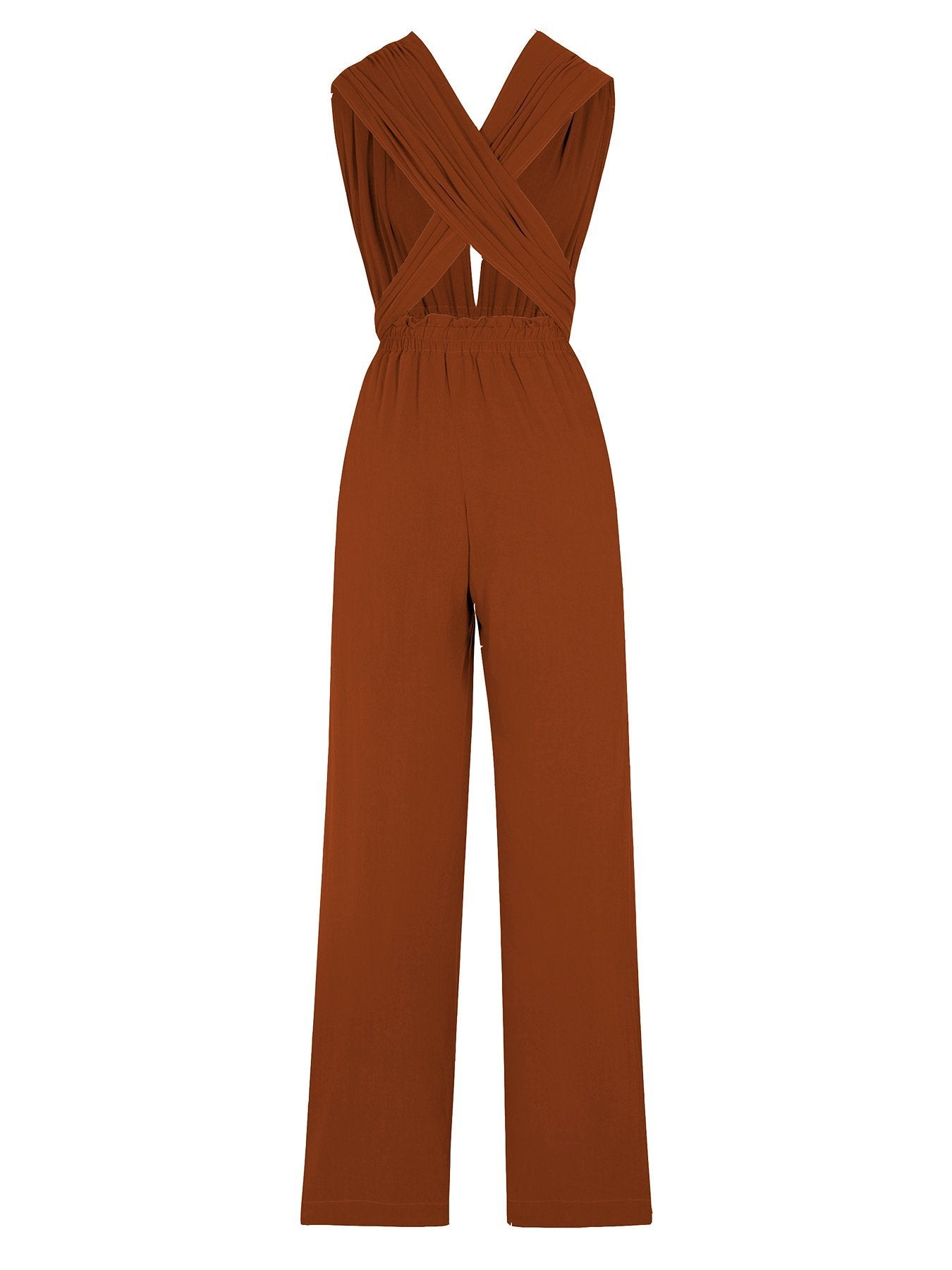 Sustainable UMY Jumpsuit - Solid Rust - diarrablu