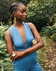 Sustainable Umy Jumpsuit - Solid Teal - diarrablu