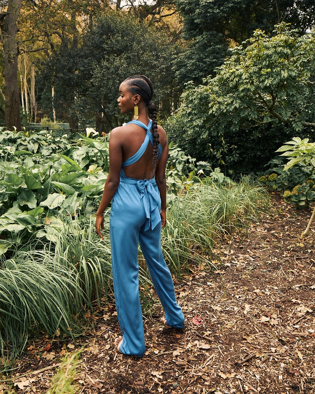 Sustainable Umy Jumpsuit - Solid Teal - diarrablu