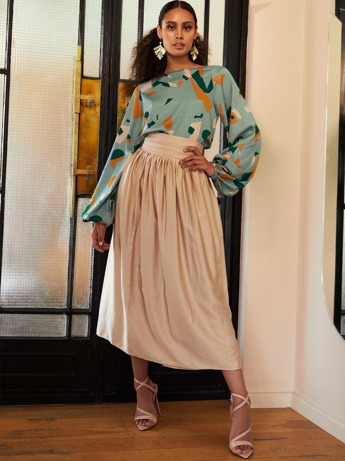 Sustainable Yasmin Skirt | Solid Cream