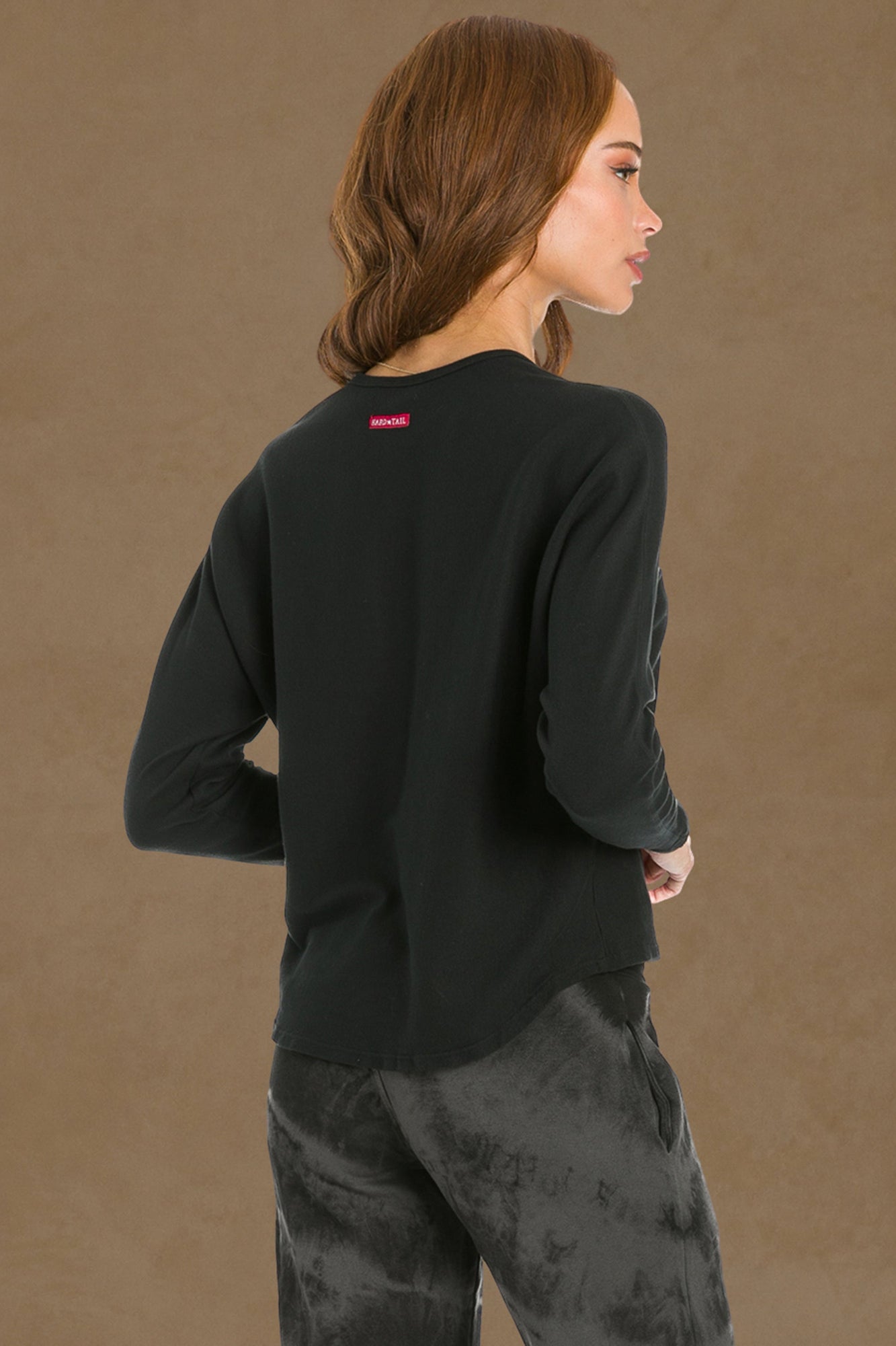 Women | Perfect Dolman Sleeve Hi-Lo Tee | Black
