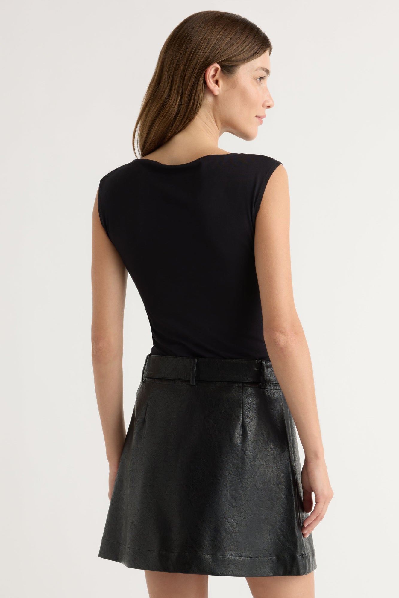 Renee | Tanner Vegan Leather Wrap Skirt in Size Extra Small