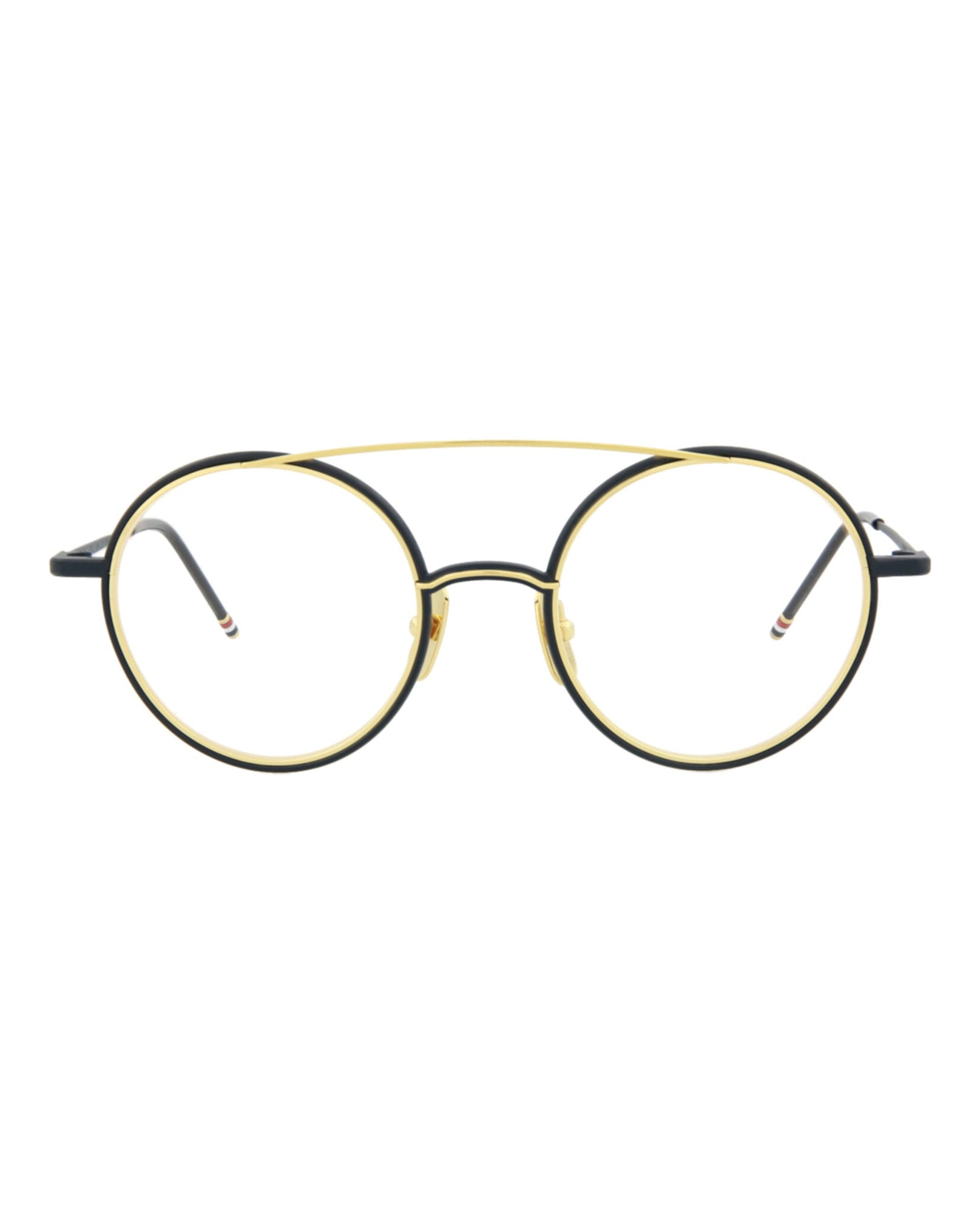 Thom Browne Aviator Metal Optical Frames | Grey/Silver