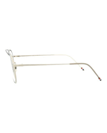 Thom Browne Aviator Metal Optical Frames | Silver