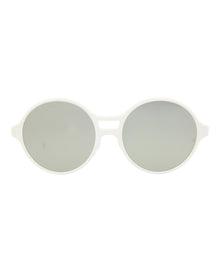 Thom Browne Round Acetate Sunglasses | White