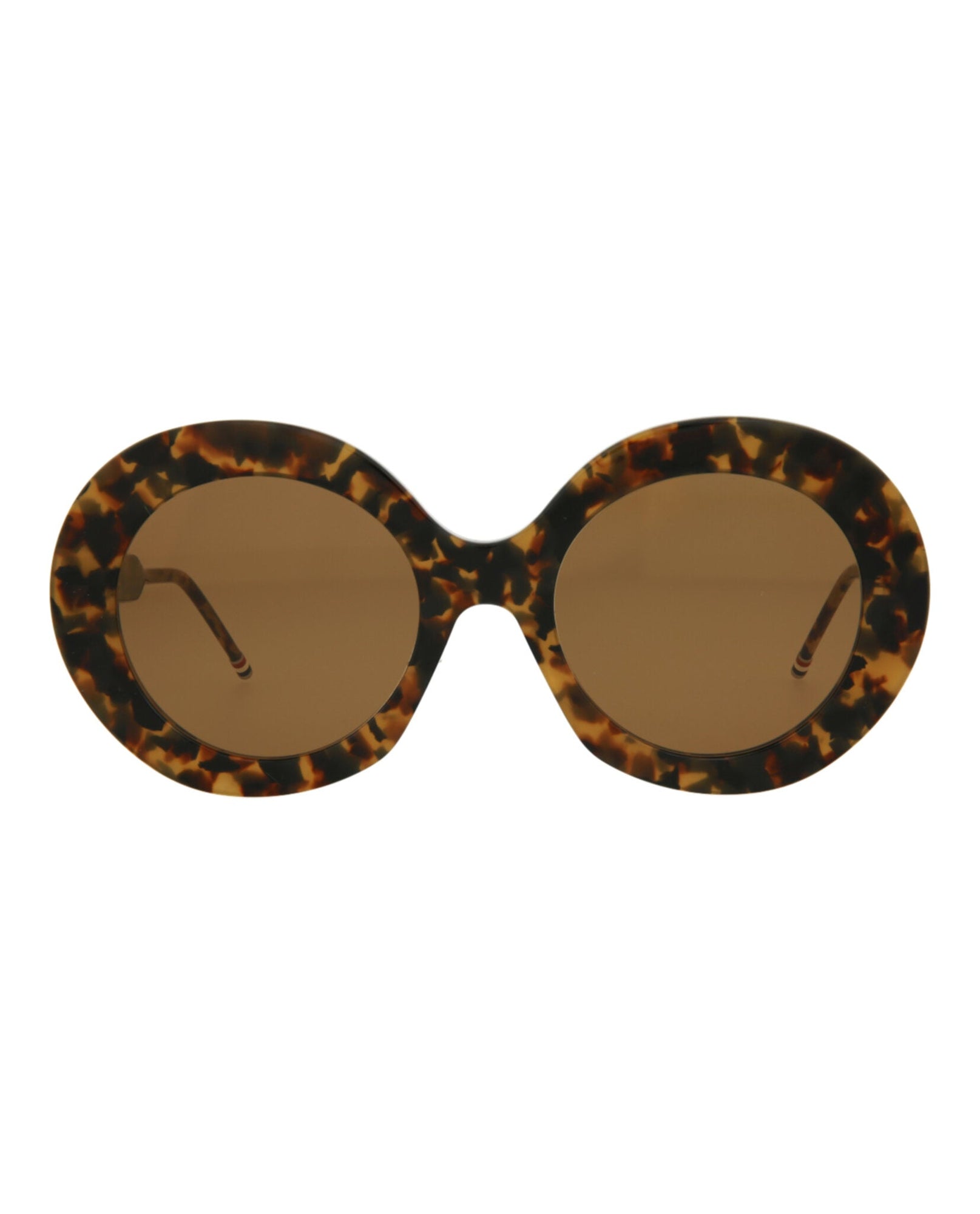 Thom Browne Round Acetate Sunglasses | Brown Multi