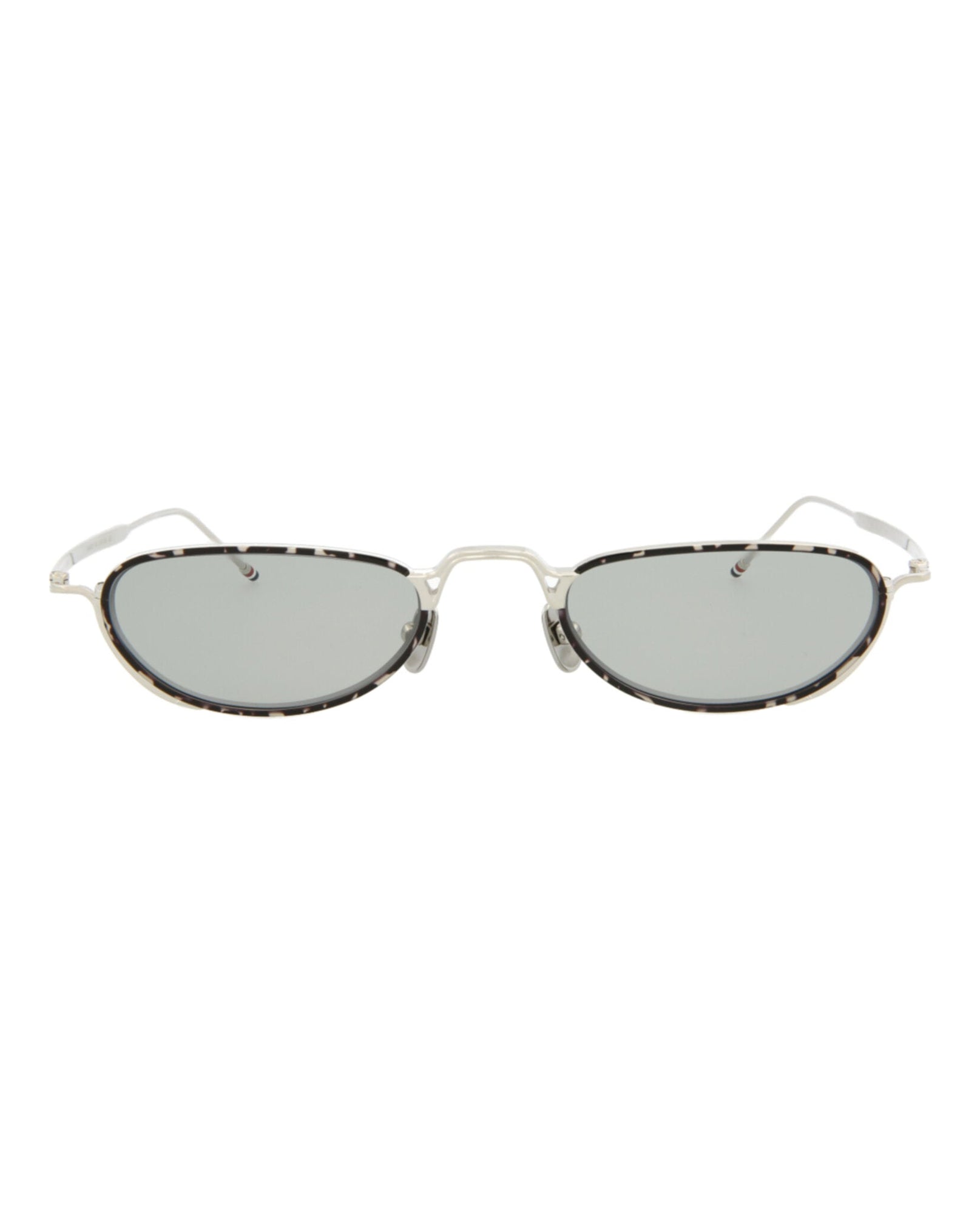 Thom Browne Round Metal Sunglasses | Navy/Gold