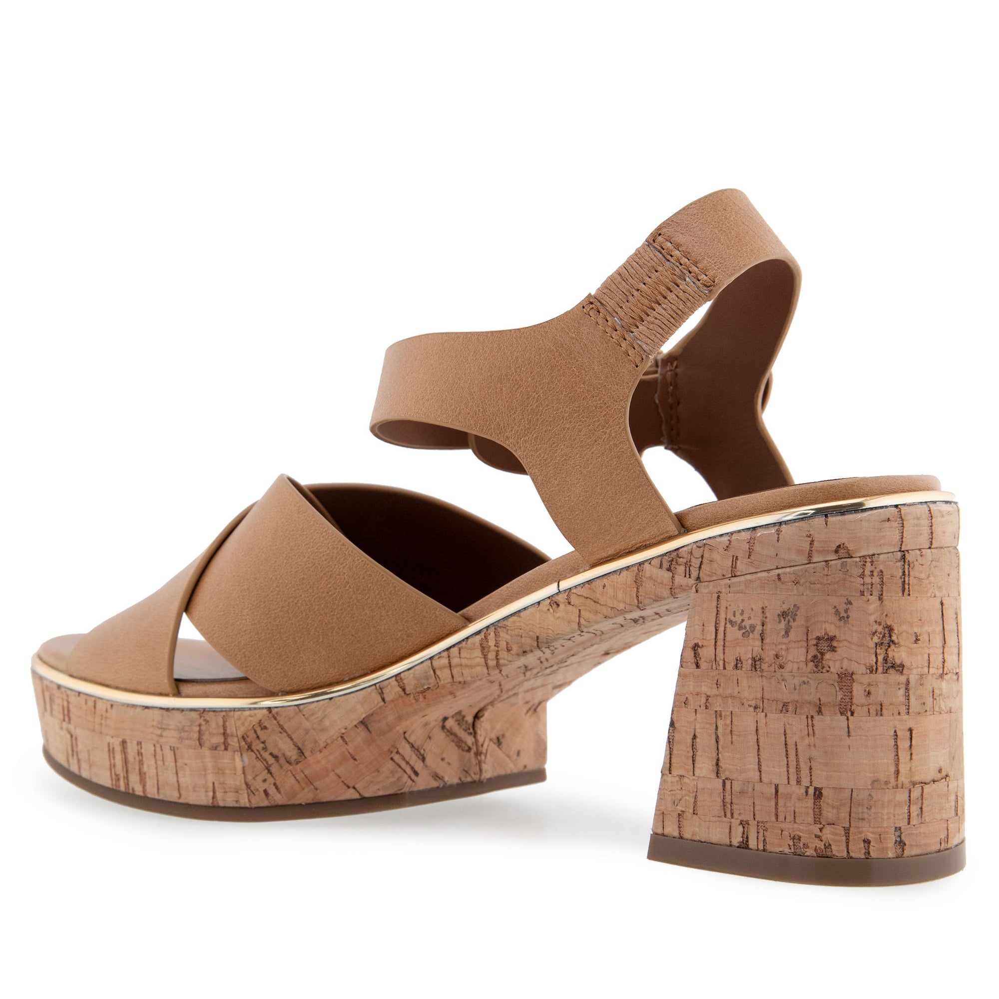 Zephyr Sandal Dress Platform | Tan Burnished Leather