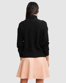 Women | The Academy Turtleneck Jumper | Black
