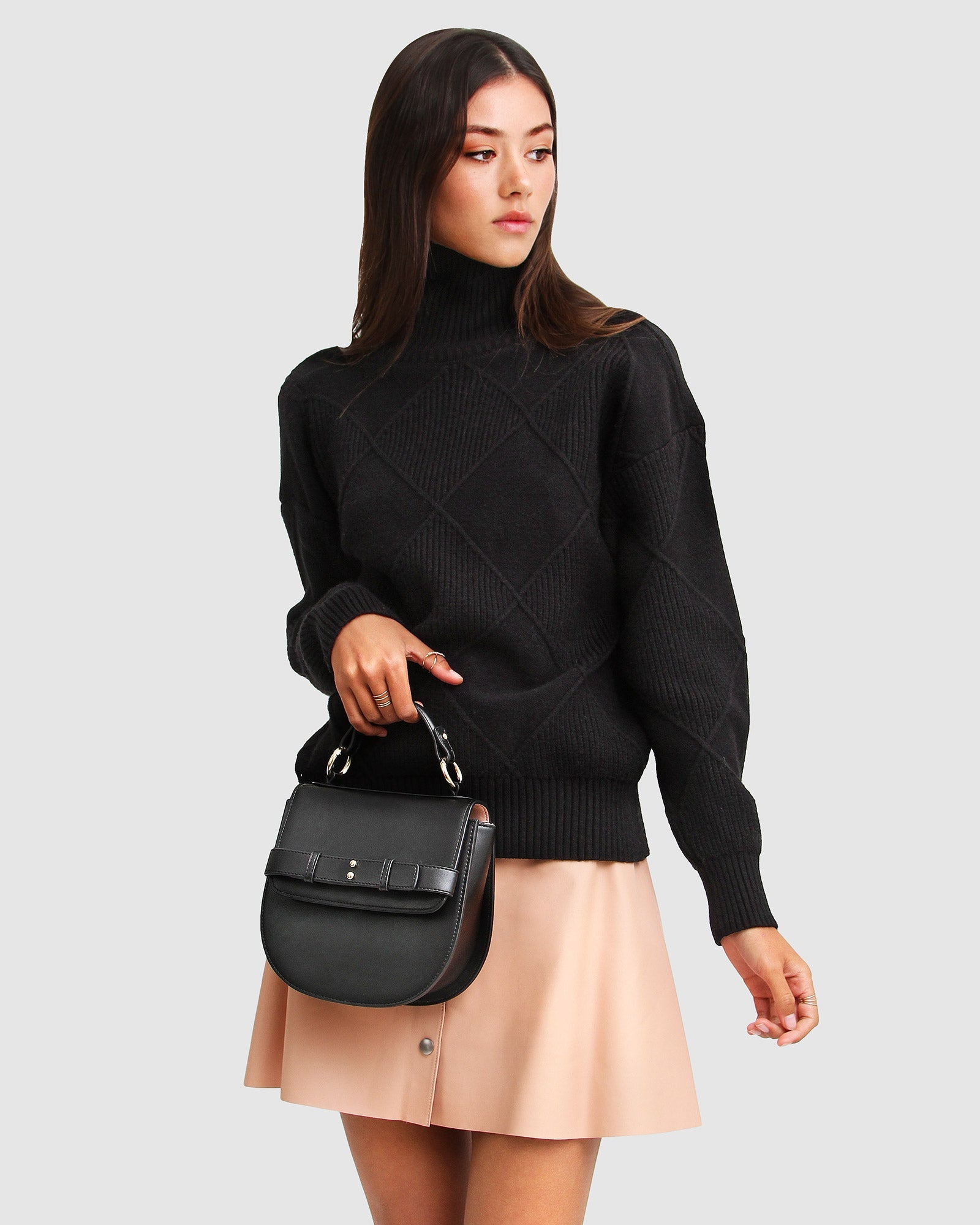 Women | The Academy Turtleneck Jumper | Black