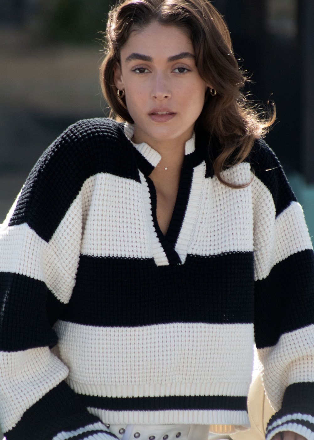 Women | Cass Pullover | Brule/Noir Stripe